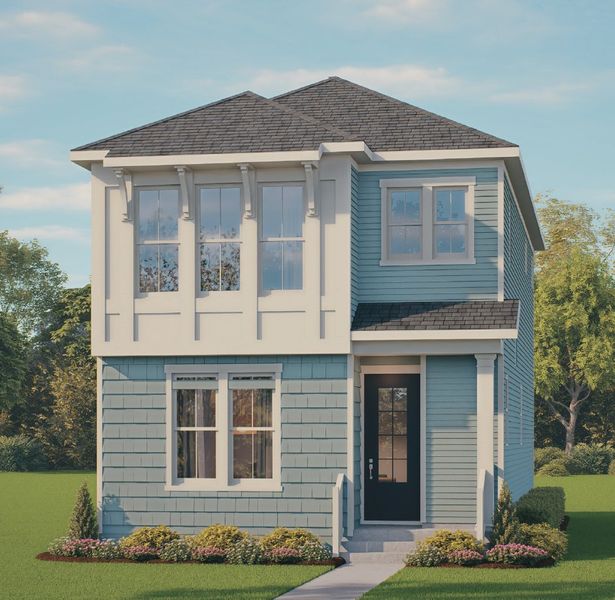 Representative exterior photo of a completed home built from the The Remington by RobuckHomes in Downtown Wilmington Collective, Wilmington, NC (Image 2). Representative exterior photo of a completed home built from the The Remington by RobuckHomes in Downtown Wilmington Collective, Wilmington, NC (Image 2).