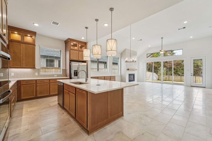 Representative furnished interior of a home built from the Lauren by Chesmar Homes in Berry Creek Highlands, Georgetown (Image 5).