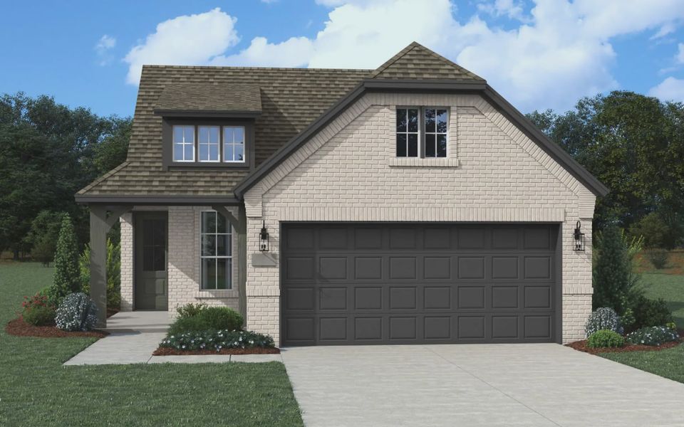 Representative exterior photo of a completed home built from the Tucson by Chesmar Homes in Heartland 40's, Heartland, TX (Image 9).