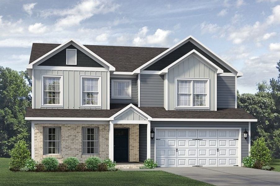 Front exterior of a home in the Sullivans Reserve community, located in Walkertown, NC (Image 12).