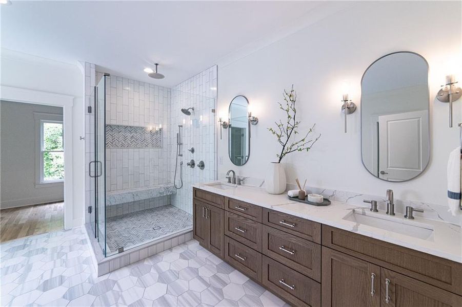 Furnished interior view inside a new home in , Atlanta (Image 15).