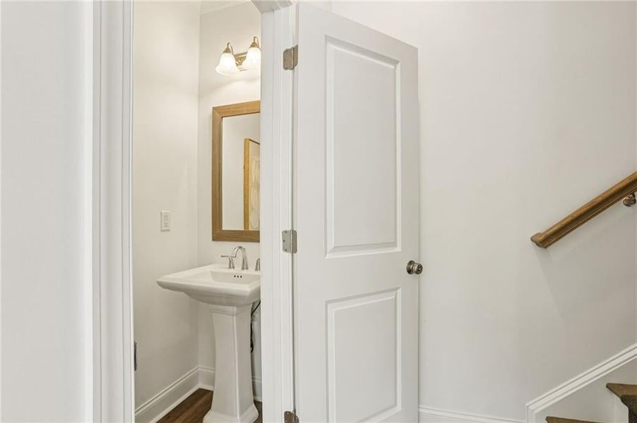 Half bath on the main level