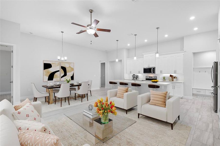 Furnished interior view inside a new home in , Sanford (Image 2). Furnished interior view inside a new home in , Sanford (Image 2).