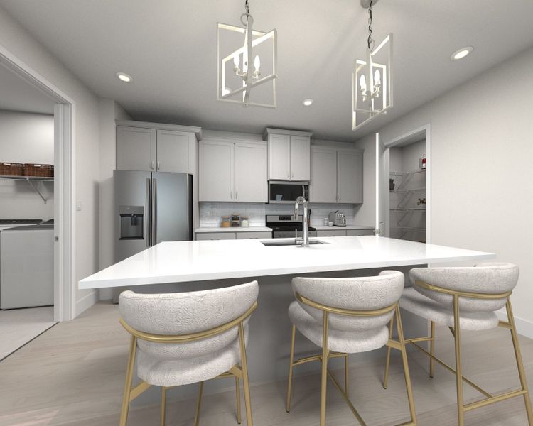 Skip takeout and prep dinner in the well-appointed kitchen.