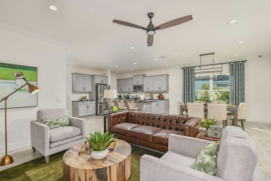 Furnished interior view inside a new home in Windward, Lakewood Ranch (Image 8). Furnished interior view inside a new home in Windward, Lakewood Ranch (Image 8).