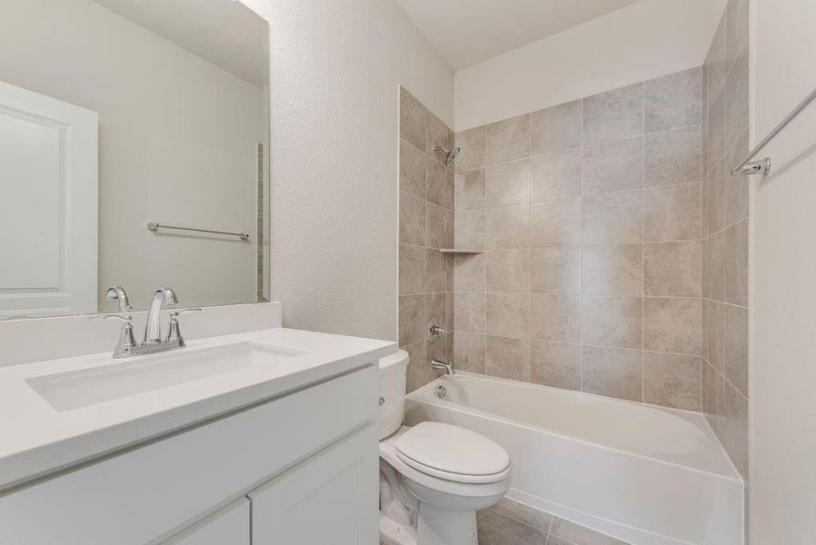 Furnished interior view inside a new home in Monterra, Fate (Image 6).