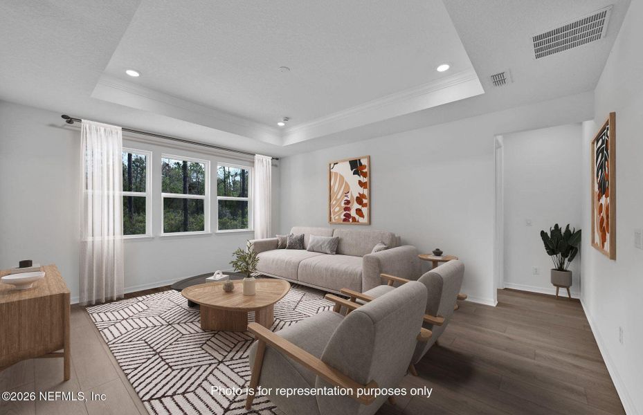 Furnished interior view inside a new home in Westerly Park at Wildlight, Yulee (Image 13).