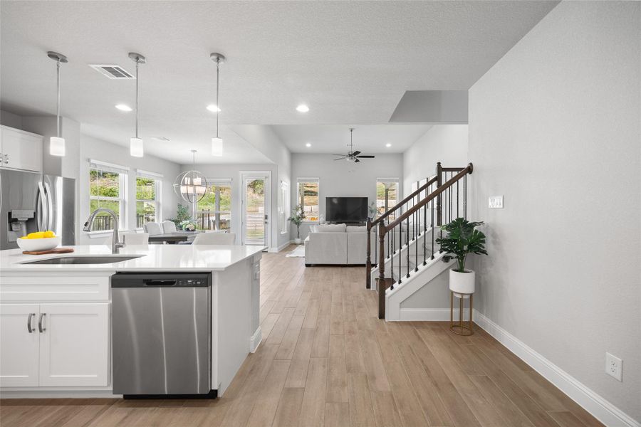 Furnished interior view inside a new home in Double Eagle Ranch, Cedar Creek (Image 35).