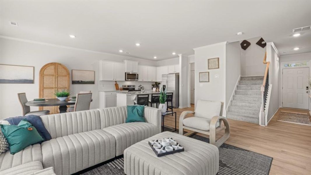 Furnished interior view inside a new home in Oconee Overlook Townhomes, Gainesville (Image 39).