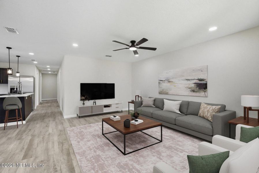 Furnished interior view inside a new home in , Jacksonville (Image 13). Furnished interior view inside a new home in , Jacksonville (Image 13).