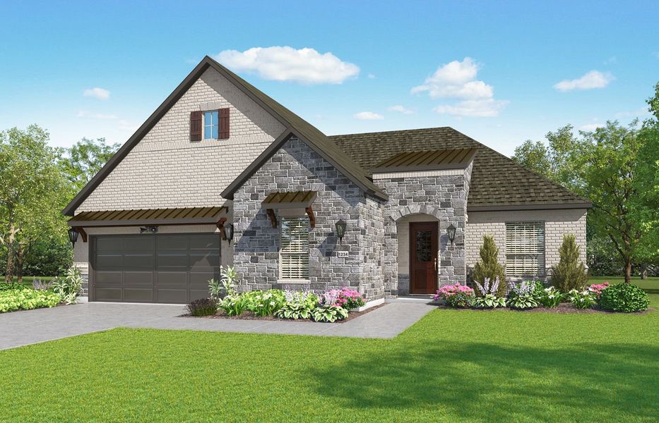 Representative exterior photo of a completed home built from the Avanti by Ladera Texas in Ladera Little Elm, Little Elm, TX (Image 12).