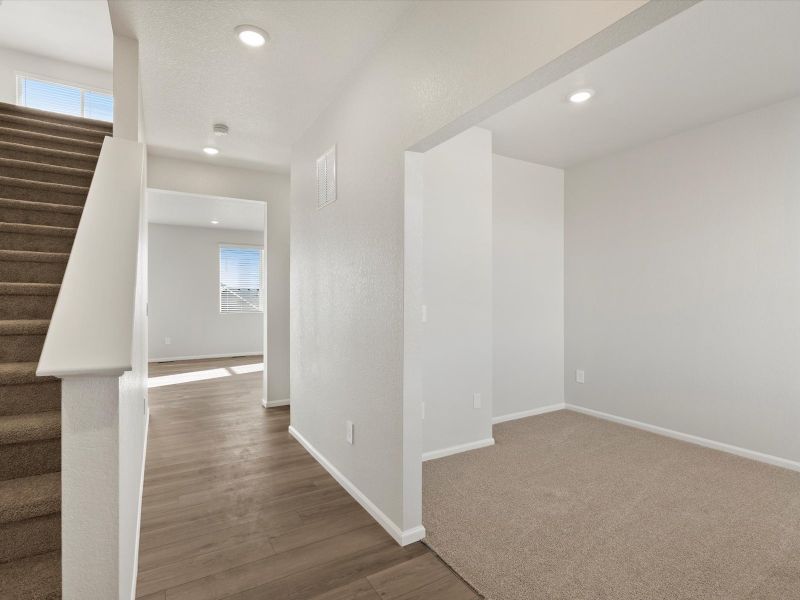 Spacious, unfurnished interior of a new home in Poudre Heights: The Lakes Collection, Windsor (Image 10). Spacious, unfurnished interior of a new home in Poudre Heights: The Lakes Collection, Windsor (Image 10).