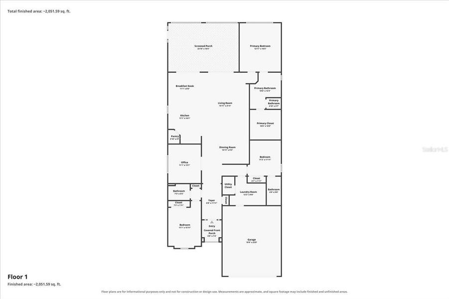 2D floor plan layout of this home in Esplanade at Artisan Lakes, Palmetto, FL (Image 5).