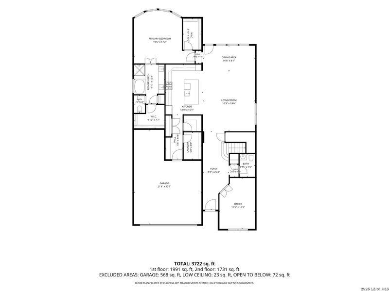 2D floor plan layout of this home in Bison Ridge, San Antonio, TX (Image 7).