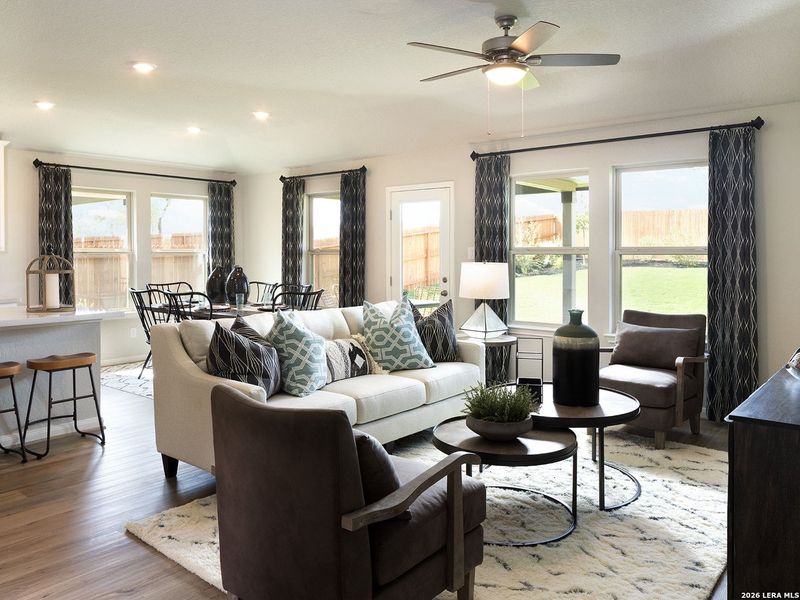 Furnished interior view inside a new home in Legendary Trails - Classic Series, Cibolo (Image 9).