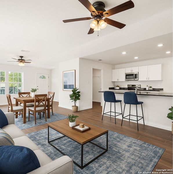 Furnished interior view inside a new home in , San Antonio (Image 12).