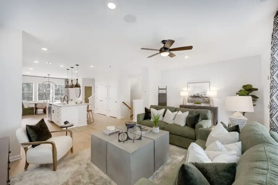 Furnished interior view inside a new home in Buffalo Townes, Garner (Image 13). Furnished interior view inside a new home in Buffalo Townes, Garner (Image 13).