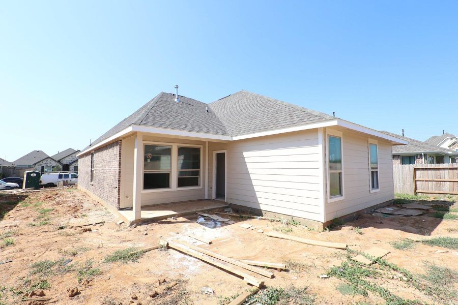 Backyard with covered patio - still under construction! Backyard with covered patio - still under construction!