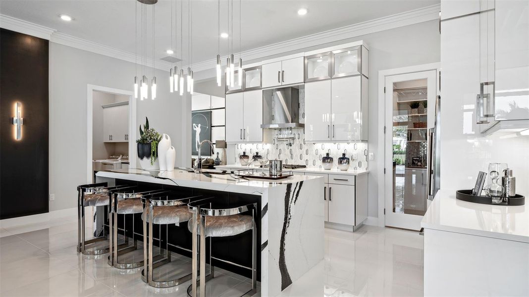 Furnished interior view inside a new home in Cresswind Palm Beach at Westlake, Westlake (Image 11).