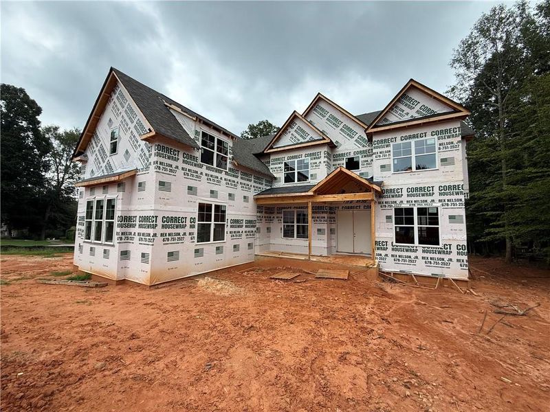 Front exterior of a new home in , Pendergrass, GA, highlighting curb appeal (Image 23).