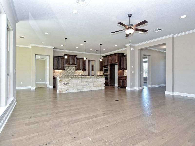 Representative furnished interior of a home built from the Catalina by Giddens Homes in Clearwater Ranch, Liberty Hill (Image 6).