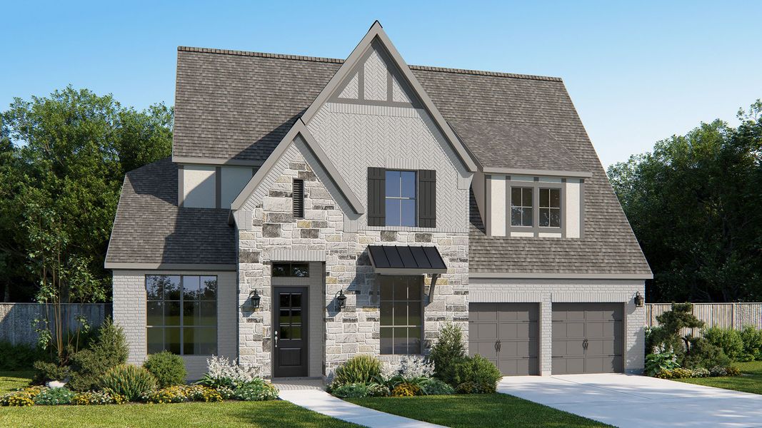 Representative exterior photo of a completed home built from the 536A by Britton Homes in The Tribute, The Colony, TX (Image 12). Representative exterior photo of a completed home built from the 536A by Britton Homes in The Tribute, The Colony, TX (Image 12).