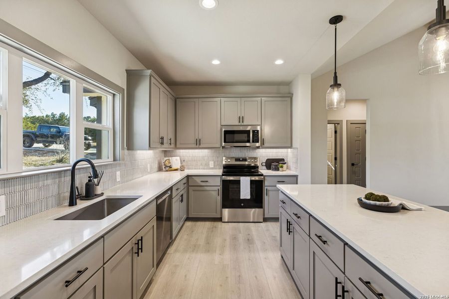 Furnished interior view inside a new home in , Fischer (Image 17).