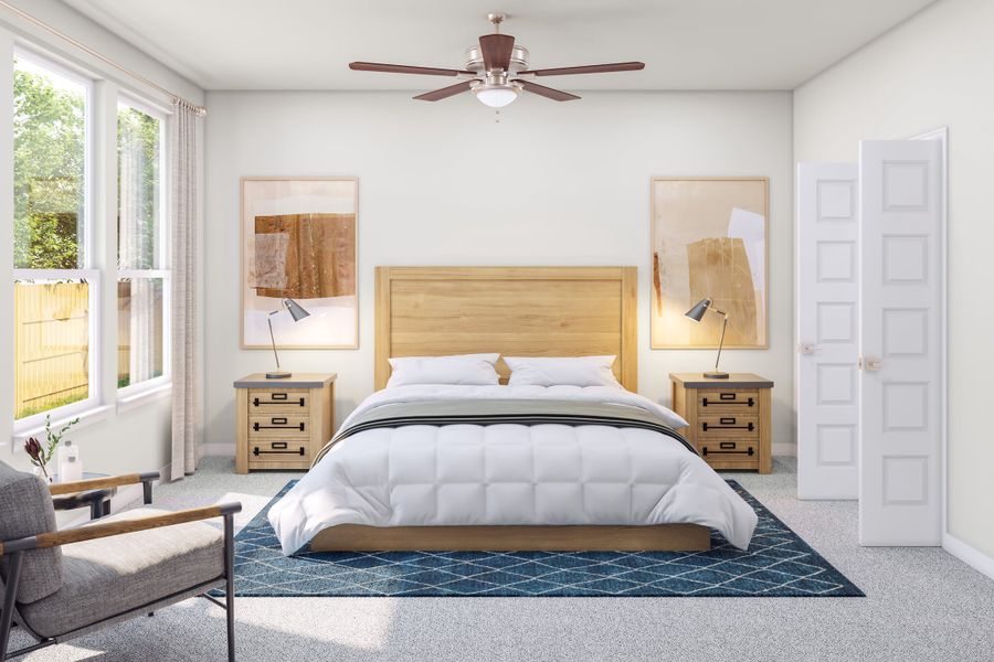 Representative furnished interior of a home built from the Fieldstone by Tri Pointe Homes in Lariat, Liberty Hill (Image 8).