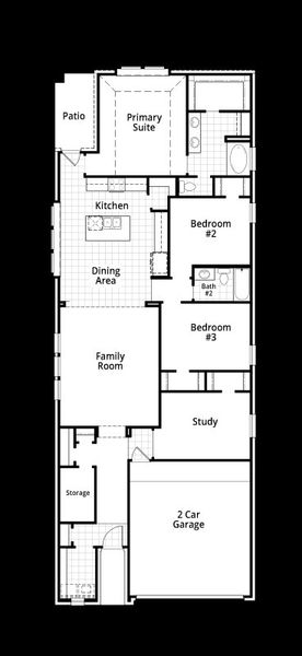 2D floor plan layout of this home in Brookewater, Rosenberg, TX (Image 4).