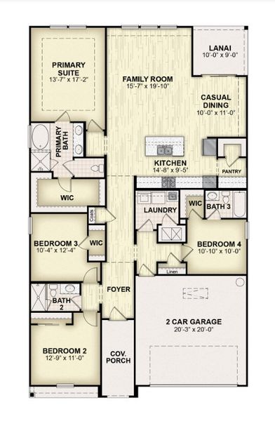 2D floor plan layout for the Marco by Rockwell Homes in Grassmere, Zellwood, FL (Image 4). 2D floor plan layout for the Marco by Rockwell Homes in Grassmere, Zellwood, FL (Image 4).