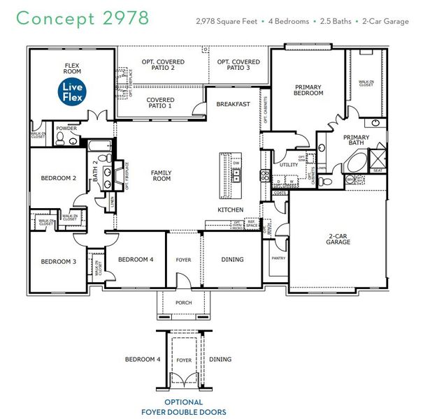 2D floor plan layout of this home in The Meadows, Gunter, TX (Image 4). 2D floor plan layout of this home in The Meadows, Gunter, TX (Image 4).