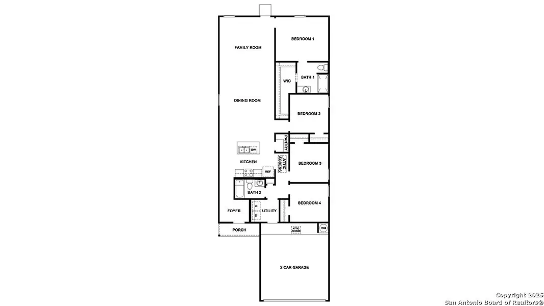 2D floor plan layout of this home in Lucero, San Antonio, TX (Image 3).