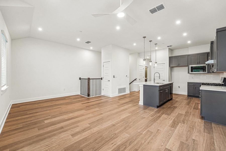There's plenty of room to add adining area off the living room. There's plenty of room to add adining area off the living room.