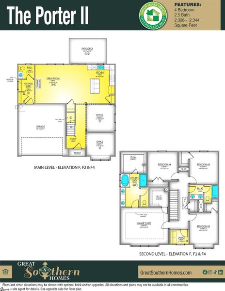 2D floor plan layout of this home in Shiloh Trail, Wellford, SC (Image 5).