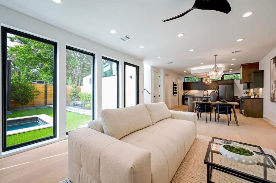 Furnished interior view inside a new home in , Austin (Image 5). Furnished interior view inside a new home in , Austin (Image 5).