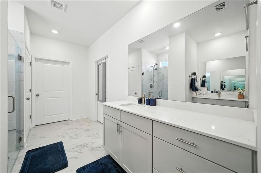 Furnished interior view inside a new home in Hickory Bluffs, Canton (Image 8). Furnished interior view inside a new home in Hickory Bluffs, Canton (Image 8).
