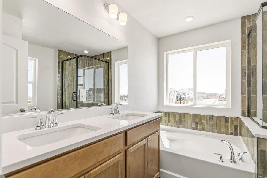 Furnished interior view inside a new home in Turnberry Villas, Commerce City (Image 6). Furnished interior view inside a new home in Turnberry Villas, Commerce City (Image 6).
