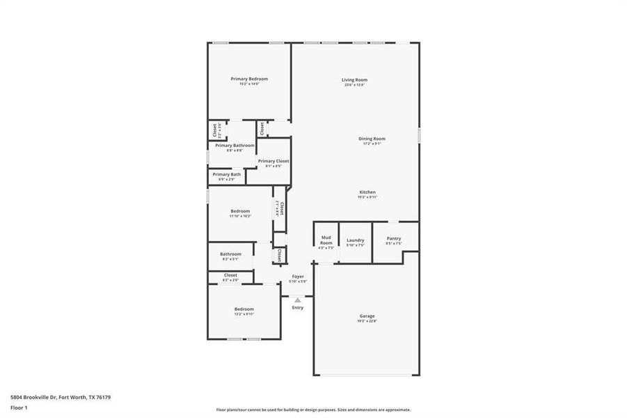 2D floor plan layout of this home in , Fort Worth, TX (Image 5). 2D floor plan layout of this home in , Fort Worth, TX (Image 5).