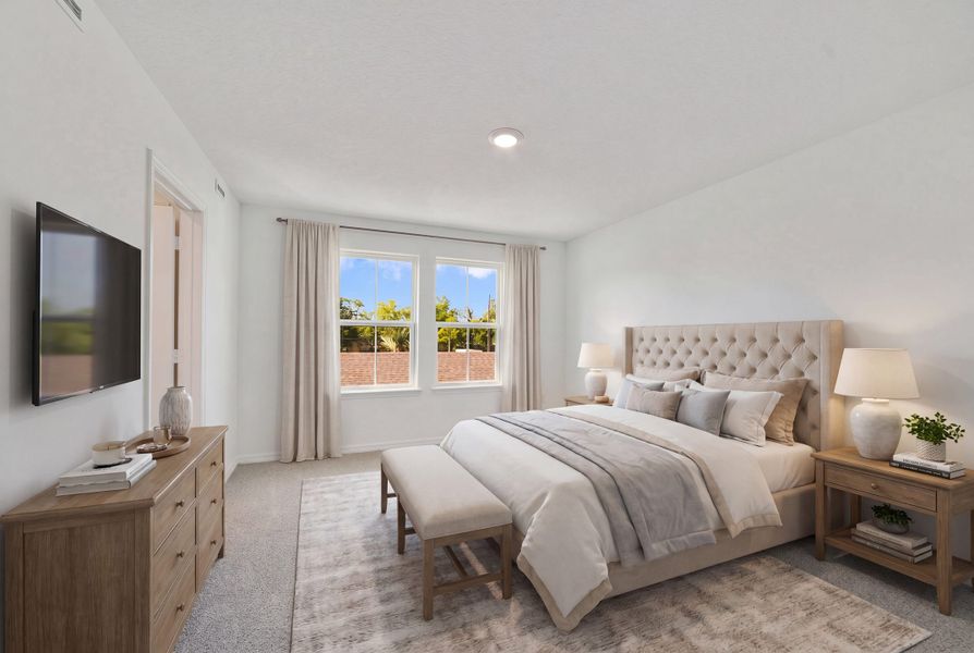 Furnished interior view inside a new home in Aulin Square, Oviedo (Image 11).