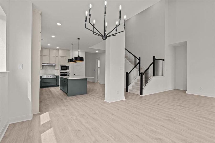 Furnished interior view inside a new home in Walsh Classic, Fort Worth (Image 9). Furnished interior view inside a new home in Walsh Classic, Fort Worth (Image 9).