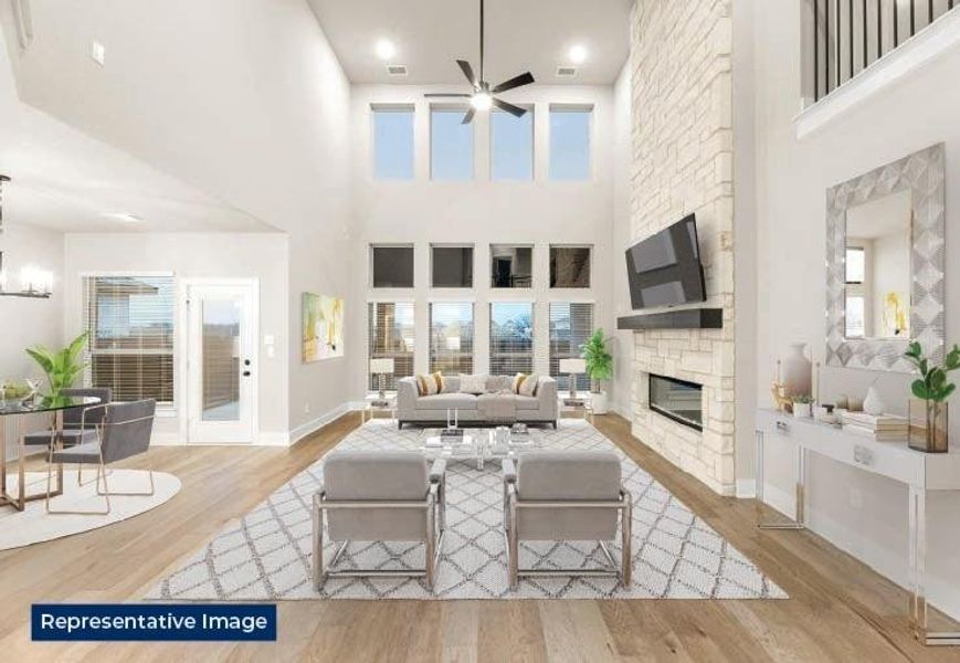 Furnished interior view inside a new home in High Country, Burleson (Image 8).