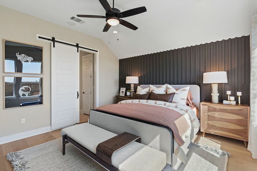 Furnished interior view inside a new home in Park Collection at Lariat, Liberty Hill (Image 24). Furnished interior view inside a new home in Park Collection at Lariat, Liberty Hill (Image 24).