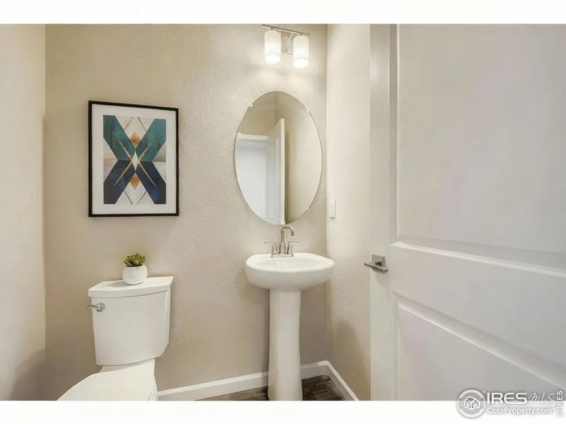 Main level powder room