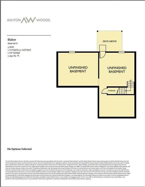 2D floor plan layout of this home in The Pointe at Heron Bay, Locust Grove, GA (Image 5).