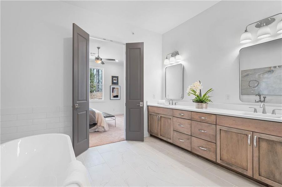 Furnished interior view inside a new home in Waterside Condos, Peachtree Corners (Image 7).