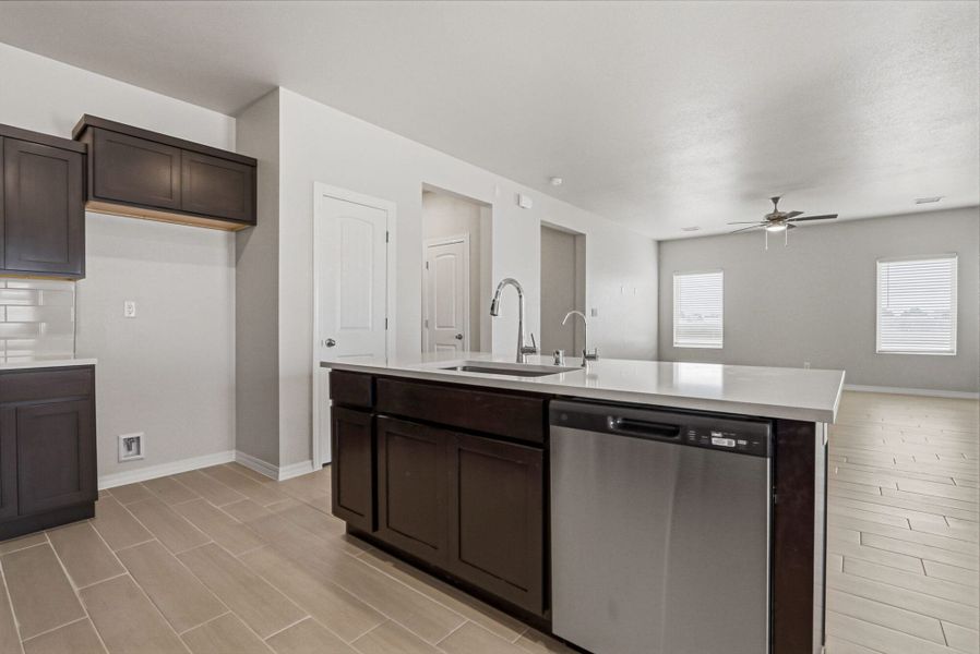 Representative furnished interior of a home built from the Poppy by View Homes in Paseos Del Este, El Paso (Image 12).