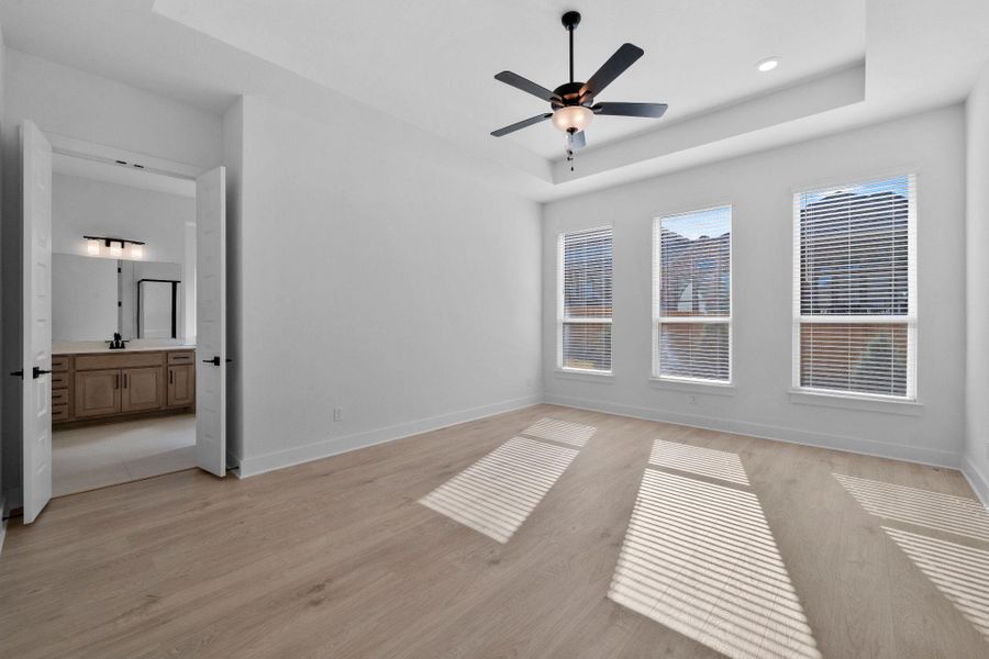 Primary Bedroom with tray ceiling