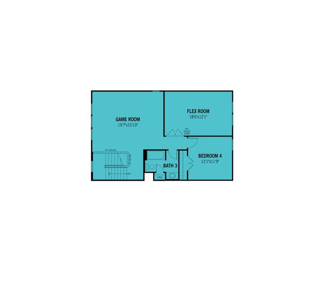 2D floor plan layout of this home in Villages of Hurricane Creek, Anna, TX (Image 4). 2D floor plan layout of this home in Villages of Hurricane Creek, Anna, TX (Image 4).
