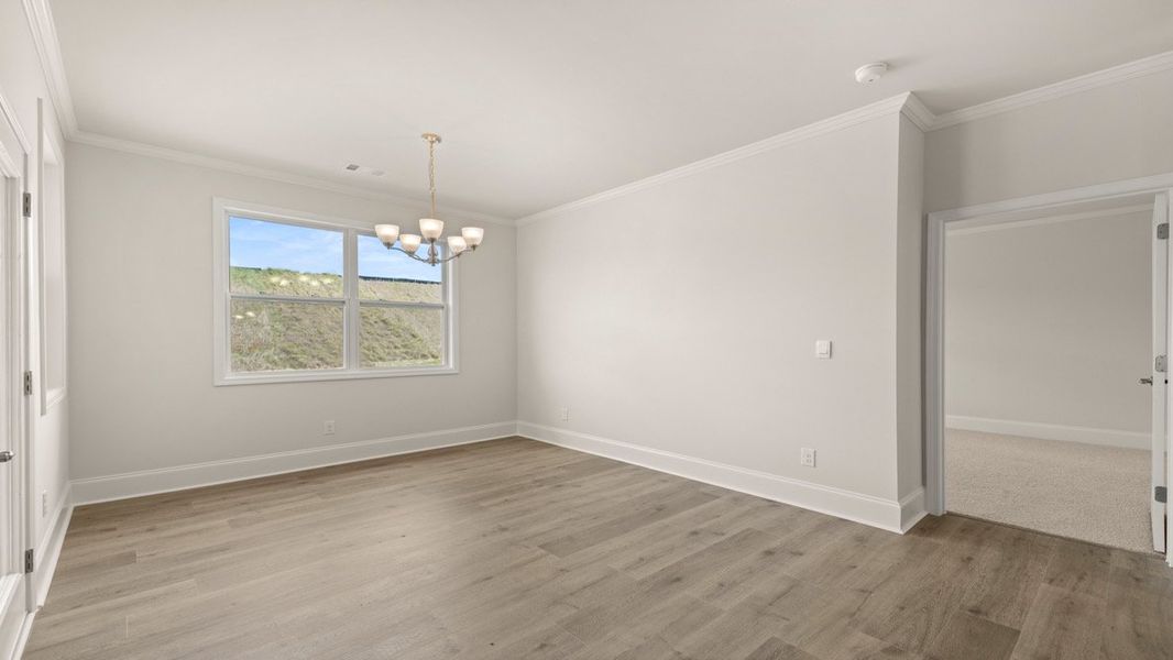 Representative unfurnished interior of a home built from the BRISTOL by D.R. Horton in Hamptons at Riverwood North, Dallas (Image 17).