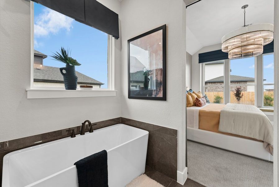 Representative furnished interior of a home built from the Oltorf by Scott Felder Homes in Foxbrook, Cibolo (Image 36).